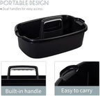 Large Cleaning Supplies Caddy Portable Shower Caddy Basket Black 2 Pack - Image 3