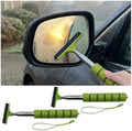 2PCS Car Side Mirror Squeegee, Retractable Vehicle Rear View Mirror Cleaning Wiper for Rainy Foggy Weather, Portable Auto Window Glass Cleaner Squeegee, Universal Fit (Green) by Unknown