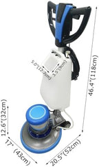 Floor Scrubber Buffer Polisher Commercial Floor Scrubber Machine 17" Tile Floor Cleaning and Polishing Machine 110V 1100W - Image 3