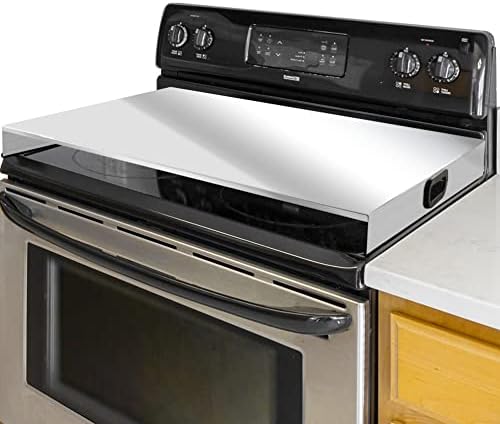 Stainless Steel Gas Stove Top Cover, Noodle Board Cooktop Cover, Kitchen Organizer for Gas and Electric Stove Range Expanding Kitchen Space, Large Size 30"x 22"x3", Sliver by dttbgg