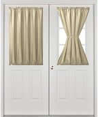 Hiasan French Door Curtains Privacy, Khaki, 52W x 40L, 1 Panel - Image 2