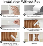 Vatge Terracotta Side Light Curtains for Door Windows - Burnt Orange Sidelight Curtains for Front Door, 1 Panel, W12 x L72, Terracotta - Image 3