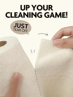 Fantasticlean Kitchen Towels Roll, 40 Sheets, 10''x 10'' (Beige, Grayish) - Image 2