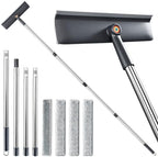 3-in-1 Window Squeegee for Home - 60" Window Cleaning Kit with 3 Microfiber Cloths & Screen Brush, All-in-1 Cleaner Tool for Outdoor Windows, Glass Door & Screens, Lightweight & Easy Storage by Unknown
