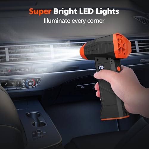 15-in-1 Electric Compressed Air Duster, 110000RPM Cordless Portable Air Blower Mini Powerful Jet Dry Blower 4 Adjustable Speeds Levels Rechargeable for Keyboard, PC, Car, Camera - Image 5