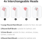 Electric Brush with 4-in-1 Multiple Brush Heads, Cordless Motorized Cleaning Brush for Bathroom, Toilet, Kitchen, Tile, Crevice - Image 3