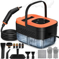 Steam Cleaner, Portable Steamer for Cleaning with 16pcs Accessories, 6-Level Adjustable, 15s Heat-Up, Handheld Steam Cleaner for Home for Tile, Grease, Dirt, Grout, Car Detailing, Orange by WSRYYCC