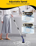 Electric Spin Scrubber for Bathroom, Shower Scrubber with Long Handle - Image 3
