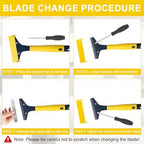 KeFanta Scraper Tool, 4" Wide Heavy Duty Floor Scraper, 45.7" Long Handle - Image 6