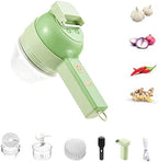 4 in 1 Handheld Electric Food Cutter Set, Kitchen Gods Wireless Food Processor for Fruits, Vegetables and Meat Green by Exsussa