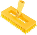 SPARTA 3638831EC05 Polyester Rectangle Scrub Brush, Floor Brush, Cleaning Brush With Swivel Head For Cleaning, 8 Inches, Yellow by SPARTA