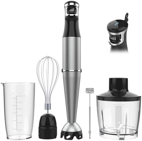 Turelar Immersion Blender Handheld Corded, 1100W 5 in 1 Hand Blender Set by Turelar