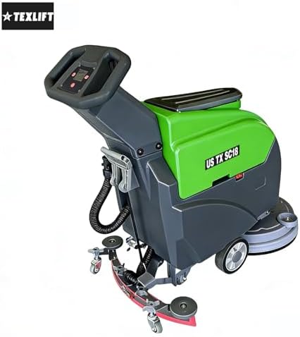 Walk-Behind Commercial Floor Scrubber Machine, 18″ Cleaning Width, Battery Powered Scrubber Dryer with 13 Gal Tanks for Warehouse, Retail & Facility Cleaning (US-TX-SC18) - Image 4