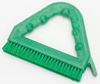 SPARTA Plastic Commercial Grout Brush, Triangle-Shaped Scrub Brush with Scraper and Two Threaded Holes for Attaching Handle (Sold Separately), 9 x 7 x 7 Inches, Green - Image 6