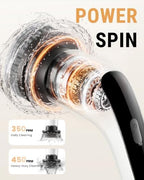 Electric Spin Scrubber, 50 in-lbs High Torque Shower Scrubber & Retractable Long Handle, 10-in-1 Variable Speed Cordless Cleaning Brush for Bathroom, Bathtub, Toilet, Kitchen, Tile Floors & Car - Image 6