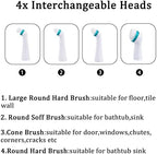 Electric Cleaning Brush with 4 in 1 Multiple Brush Heads, Indoor Household Cordless Motorized Brush for Bathroom Toilet Kitchen Tile Crevice - Image 4