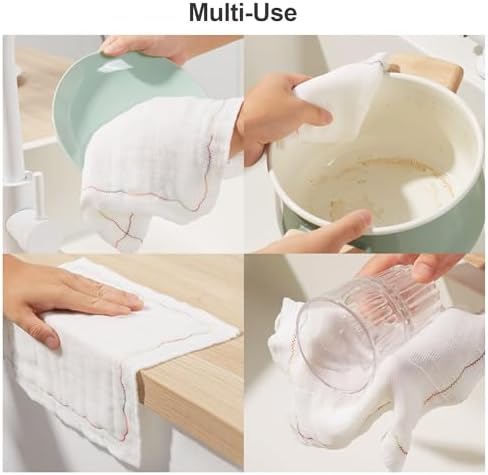 JOYMOOP Microfiber Cleaning Cloth, 20 Piece Set, Medium, White - Image 2