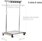 movable mop broom holder put wet mops floor standing cleaning tool rack stainless for schools, hospitals, factories, hotels, restaurant, etc. - Image 4