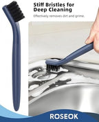 ROSEOK Grout Cleaner Brush Set, Detail Cleaning Brush Set, Nylon Bristles - Image 3
