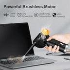 Electric Air Duster, Cordless Air Duster, Rechargeable Compressed Air Duster, 33000 RPM Air Blower, Two Smart Start Modes, Good Replacement for Compressed Air Can, Reusable Dust Destroyer… - Image 2
