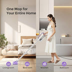 Steam Mops for Floor Cleaning,All-in-One Steam Cleaner for Home with 2 Levels Steam Mode,350ML Tank,23FT Cord, Detachable Handheld Steam Cleaner for Tile,Grout,Furniture,Carpet,Grill,Wall - Image 3