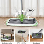 Hardwood Floor Mop,Extended Large Flat Floor Mop with 5 Washable Pads - Image 3