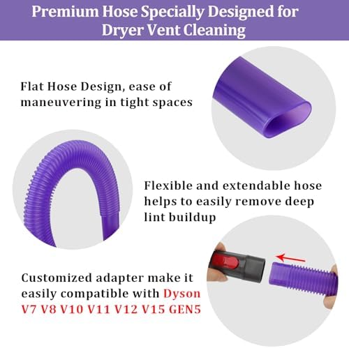Dryer Vent Lint Vacuum Atttachments and Crevice Tool for Dyson - Image 6