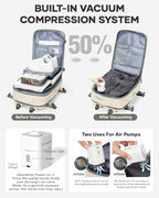 coofay Vacuum Backpack Travel with Pump Vacpack Travel Backpack with Vacuum System Compression Backpacks - Image 2