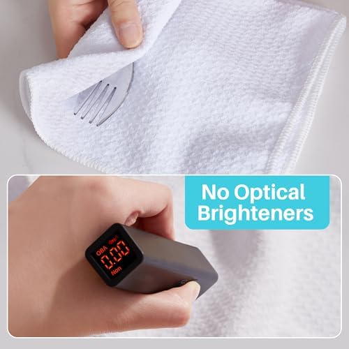 JOYMOOP Microfiber Cleaning Cloth, 6 Piece Set, Large, White - Image 4