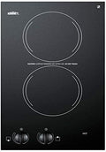 Summit Appliance CR2110 12" Electric Cooktop with 2 Burners Voltage: 110V by SummitAppliance