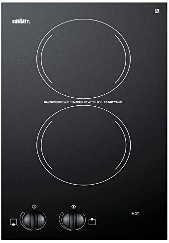 Summit Appliance CR2110 12" Electric Cooktop with 2 Burners Voltage: 110V by SummitAppliance