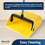 Yocada Large Commercial Dustpan with Comb, Upright Heavy Duty Dust Pan - Image 2
