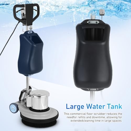 SUPVOX Floor Buffer Machine and Scrubber, 1100W Electric Floor Polisher with 15L Large Water Tank, Multi-Angle Ergonomic Handle for Hardwood, Tile, Carpet, and Commercial Floors - Image 4