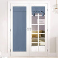 NICETOWN Stone Blue French Front Door Curtain Adhesive Thermal Insulated Curtain by NICETOWN