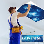 8 Pcs Fluorescent Light Covers with 80 Magnets Decorative for Classroom Ceiling Light 4 x 2 Feet Magnetic Light Covers Filter Easy Install for Office Hospitals & Home Drop Ceiling Supplies (Blue sky) - Image 5