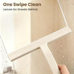 10 Inch Silicone Shower Squeegee for Glass Doors, Streak-Free, White - Image 3