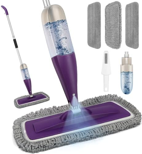 Microfiber Spray Mop for Floor Cleaning with Washable Pads,Dry Wet Use by Makecleaningmoreefficient