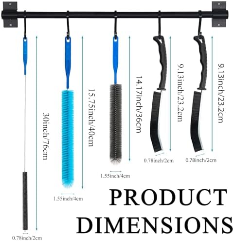 Dryer Vent Cleaner Kit - Long Dryer Vent Cleaning Brush, Dryer Lint Cleaner Remover Refrigerator Long Coil Cleaning Kit - Appliance Brush - AC Cleaning Brush Set for Household Tools - Image 2