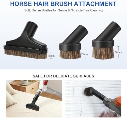 LANMU 9 Pack 1 1/4" Vacuum Attachments Compatible with Shark Navigator Lift-Away Models NV360 NV352 NV356E NV501 & Rocket HV301 HV322 Vacuum, Dryer Vent Crevice Tool Brush - Image 3