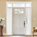 Vatge Sidelight Curtains for Front Door, 12 Inch Wide Narrow Window Curtains for Side Door, 1 Panel, W12 x L80, Pure White by Vatge