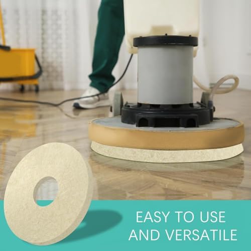 12" Orbiter Cleaning Pad for Oreck ORB550MC Orbiter Floor Machine,Commercial Polishing Scrubber Pad for Tile, Concrete, and Vinyl Surfaces,2-Pack,White - Image 5