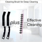 Crevice Cleaning Brush Set Grout Scrub Cleaning Tools 3 Pcs Black/Pink - Image 2