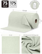 Fantasticlean Microfiber Cleaning Cloth Roll- 75 Sheets, 12"x12"(MossGreen) - Image 6