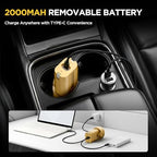 Handheld Car Vacuum Cleaner, 4-in-1 Cordless Rechargeable Mini Vacuum with Air Duster – Quickly Clean Crumbs, Pet Hair & Crevices in Car, Office, Home. Ideal for Commuters & Office Workers (Gold) - Image 6