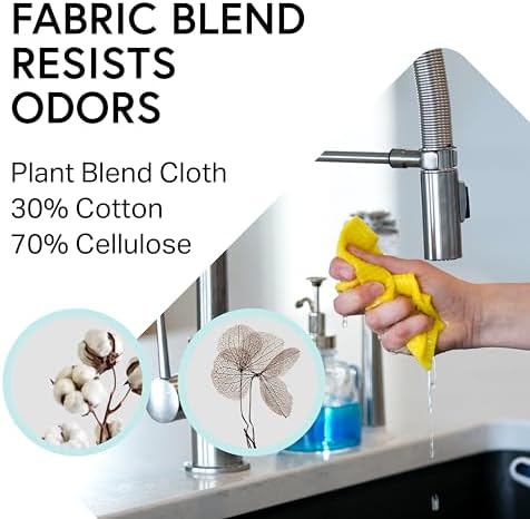 Swedish Wholesale Dishcloths Reusable 8" x 7" Sponge Cloths, Bulk 10 Pack of High Absorbent Cellulose Dish & Kitchen Cleaning Hand Towels, Wring to Dry & Machine Wash, Odor Resistant, Assorted Colors - Image 2