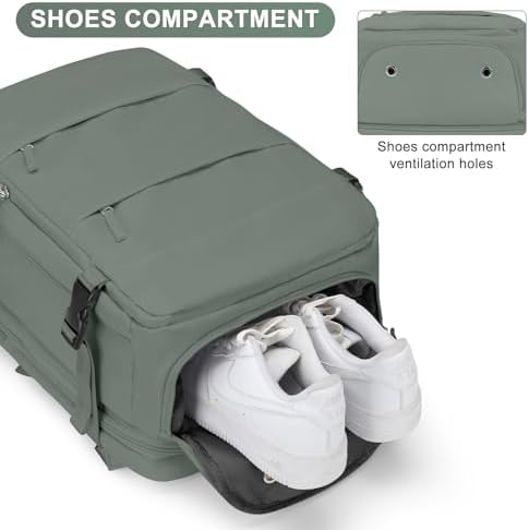 Extra Backpack For Traveling On Airplane Travel Backpack For Women Men Airline Approved Carry On Bags For Airplanes Gym Bag With Shoe Compartment Waterproof Laptop Backpack Camping Hiking Backpack - Image 5
