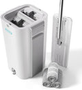 JOYMOOP 8L (2.1 Gal) Large Capacity Mop System with Extension Handle, Perfect for Household and Commercial Floor, Window, and Wall Cleaning - Includes 3 Washable Microfiber Pads for Wet and Dry Use by JOYMOOP
