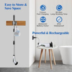 Electric Spin Scrubber, Cordless Bath Tub Power Scrubber with 8 Replaceable Drill Brush Heads, Shower Cleaning Brush with Adjustable Handle for Bathroom, Tile Floor & Car, White, (ANS-8050) - Image 4