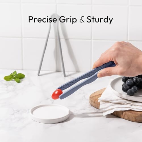 Carrotez Mini Silicone Toaster Tongs, 7 inches, 1 Pack, Blue - Image 6