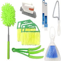 10 Pcs Venetian Window Blind Cleaner Duster Tool Set, Mini Blind Cleaner Duster Brush, Hand Held Air Conditioner Shutters Duster, Dirt Cleaner for Blind, Fan, Air Conditioner, Window Groove Gap(Green) by Weogot